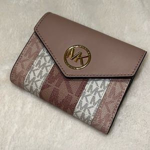 Michael Kors Blush Pink Wallet with Gold Hardware